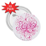 White Love 2.25  Button (10 pack)