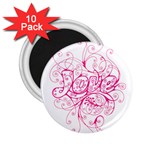 White Love 2.25  Magnet (10 pack)