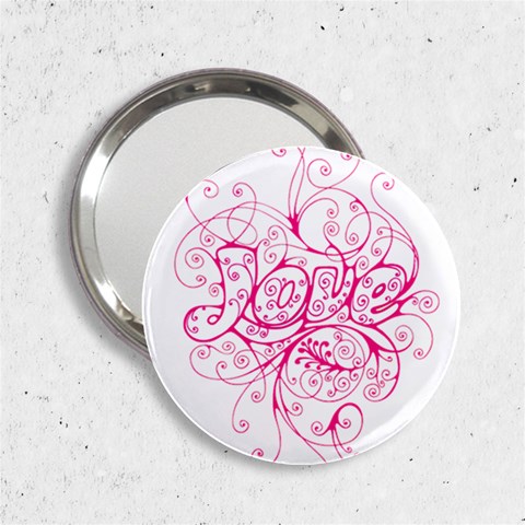 White Love 2.25  Handbag Mirror from ArtsNow.com Front