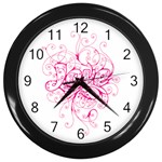 White Love Wall Clock (Black)