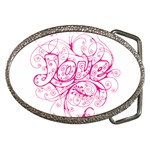 White Love Belt Buckle