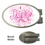 White Love Money Clip (Oval)