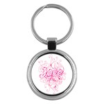 White Love Key Chain (Round)