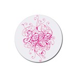 White Love Rubber Coaster (Round)