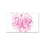 White Love Sticker (Rectangular)