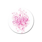 White Love Magnet 3  (Round)