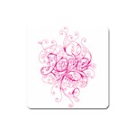 White Love Magnet (Square)