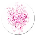 White Love Magnet 5  (Round)