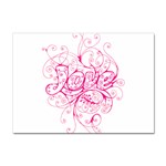 White Love Sticker A4 (10 pack)