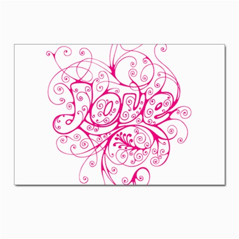 White Love Postcard 4 x 6  (Pkg of 10) from ArtsNow.com Front