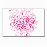 White Love Postcard 4 x 6  (Pkg of 10)