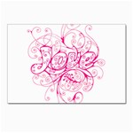 White Love Postcards 5  x 7  (Pkg of 10)