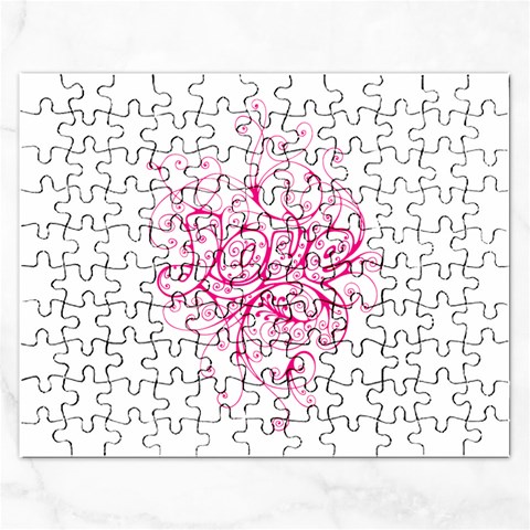 White Love Jigsaw Puzzle (Rectangular) from ArtsNow.com Front