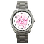 White Love Sport Metal Watch