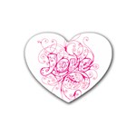 White Love Heart Coaster (4 pack)