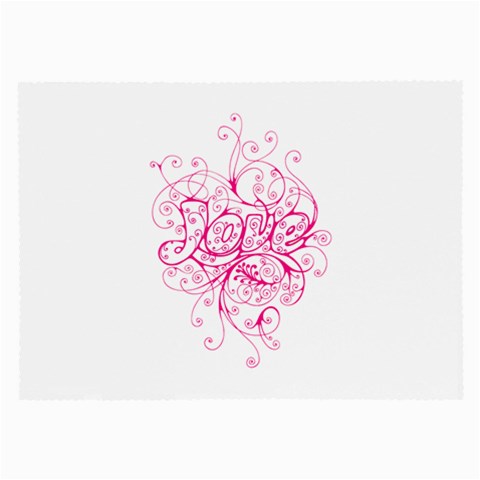 White Love Glasses Cloth (Large) from ArtsNow.com Front