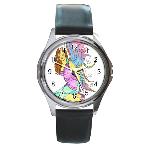 Jewel Round Metal Watch from ArtsNow.com Front