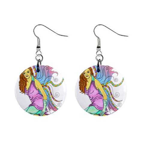 Jewel 1  Button Earrings from ArtsNow.com Front