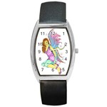 Jewel Barrel Style Metal Watch