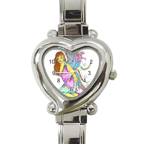 Jewel Heart Italian Charm Watch from ArtsNow.com Front