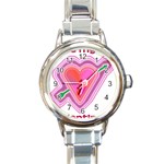 Be My Valentine Round Italian Charm Watch