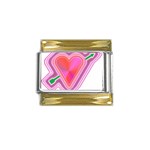 Be My Valentine Gold Trim Italian Charm (9mm)