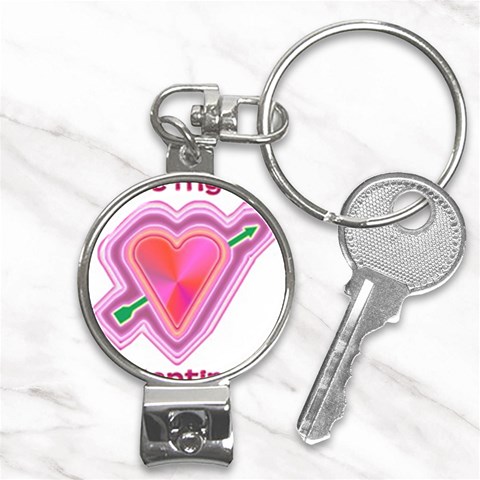 Be My Valentine Nail Clippers Key Chain from ArtsNow.com Front