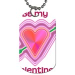 Be My Valentine Dog Tag (One Side)