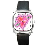 Be My Valentine Square Metal Watch