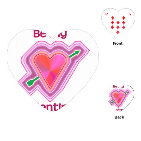 Be My Valentine Playing Cards (Heart) from ArtsNow.com Front