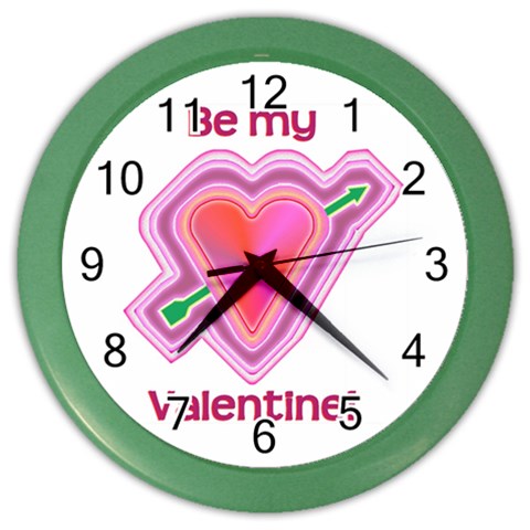 Be My Valentine Color Wall Clock from ArtsNow.com Front