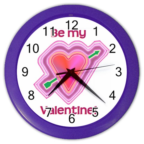 Be My Valentine Color Wall Clock from ArtsNow.com Front
