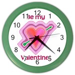 Be My Valentine Color Wall Clock