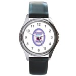 Glass Half Full Round Metal Watch