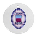 Glass Half Full Ornament (Round)