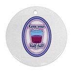 Glass Half Full Ornament (Round)