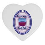 Glass Half Full Ornament (Heart)