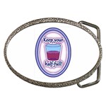 Glass Half Full Belt Buckle