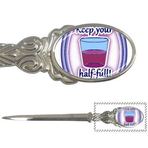 Glass Half Full Letter Opener from ArtsNow.com Front
