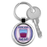 Glass Half Full Key Chain (Round)