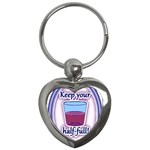 Glass Half Full Key Chain (Heart)