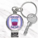 Glass Half Full Nail Clippers Key Chain