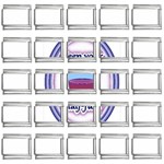 Glass Half Full 9mm Italian Charm (25 pack)