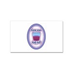 Glass Half Full Sticker (Rectangular)