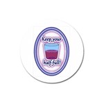 Glass Half Full Magnet 3  (Round)