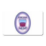 Glass Half Full Magnet (Rectangular)