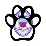 Glass Half Full Magnet (Paw Print)