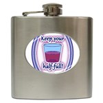 Glass Half Full Hip Flask (6 oz)