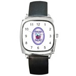 Glass Half Full Square Metal Watch