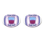 Glass Half Full Cufflinks (Oval)